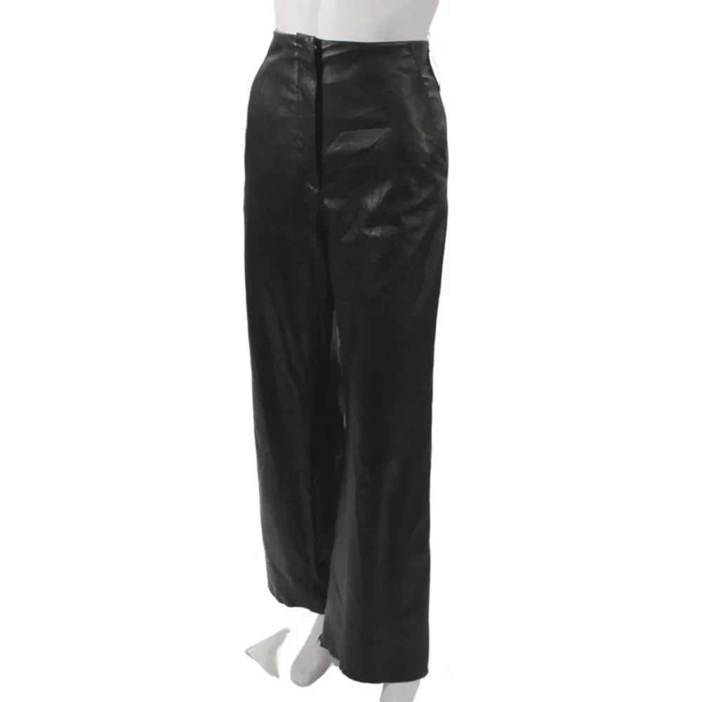 Nanushka Womens Dress Pants Black Solid Biker Size XS